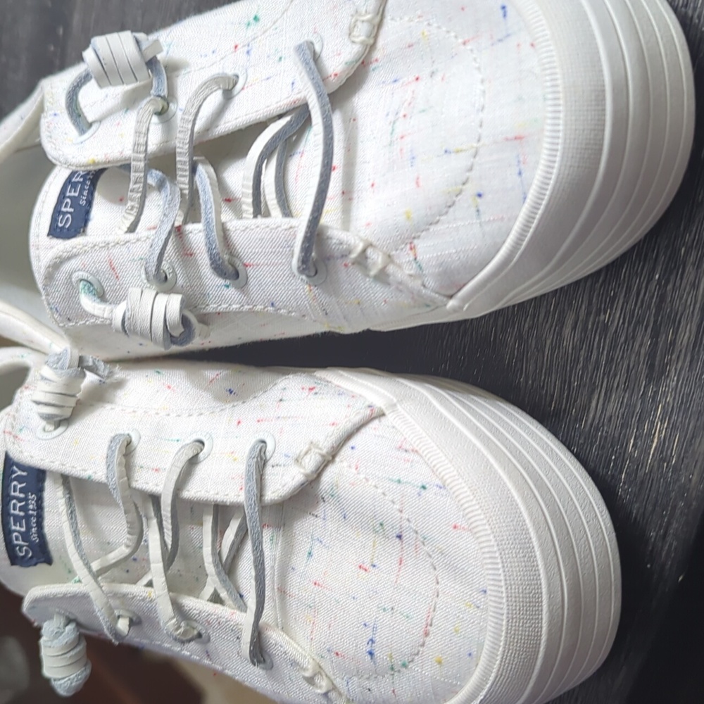 NWOT Sperry Confetti Platform Crest Vibe Ladies Sneakers Size 10 - Picture 3 of 9